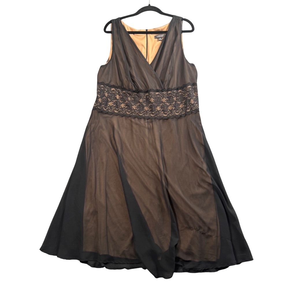 Whimsigoth Dark Romantic Witchy Lace Mesh Victorian Cocktail Dress Prom 22W